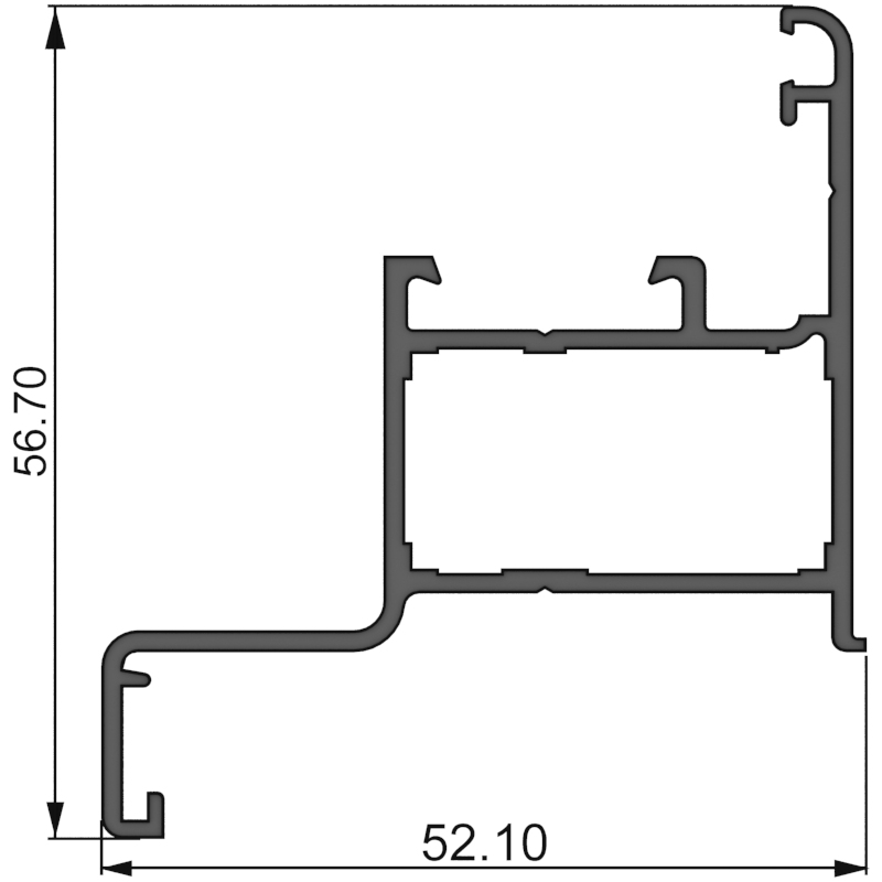 Алюминиевый профиль 380006 | коробка двери перегородки