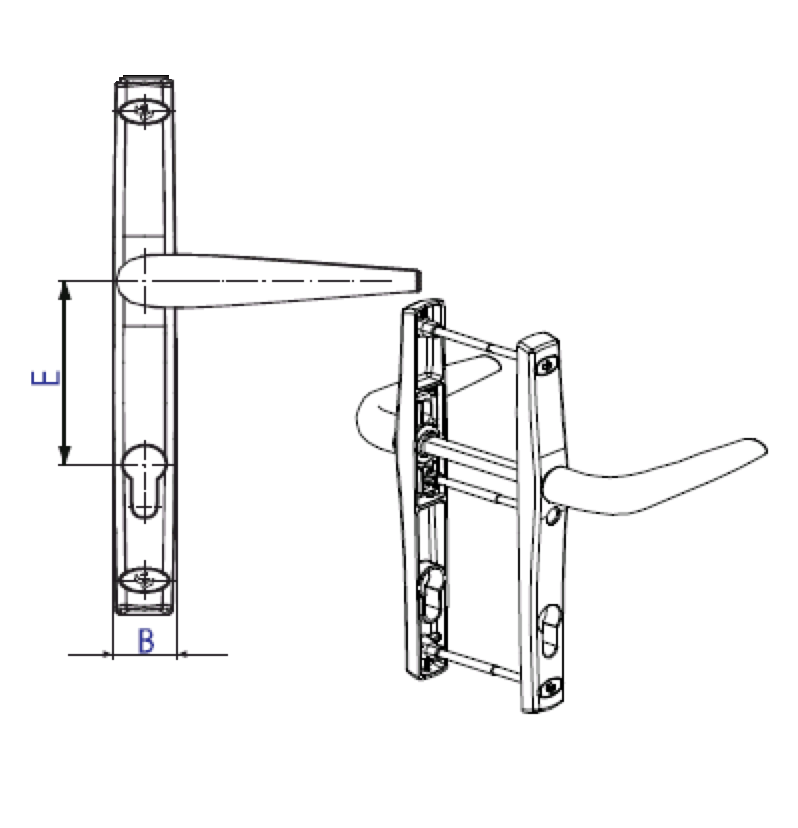 НАЖИМНОЙ ГАРНИТУР STUBLINA 1022.00 (E=85mm, B=25mm)