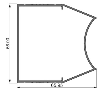 Алюминиевый профиль 382 002 | угловая стойка-ригель перегородки двойное остекление
